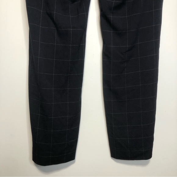 BANANA Republic Logan Windowpane Navy Plaid Trousers, Size 12 - Picture 8 of 13